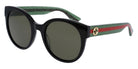 Gucci® GG0035SN GUC GG0035SN 002 54 - Black/Green Sunglasses