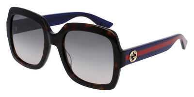 Gucci® GG0036SN GUC GG0036SN 004 54 - Havana/Blue Sunglasses
