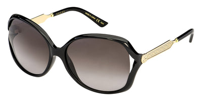 Gucci® GG0076S GUC GG0076S 002 60 - Black/Gold Sunglasses