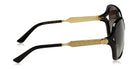 Gucci® GG0076S GUC GG0076S 002 60 - Black/Gold Sunglasses