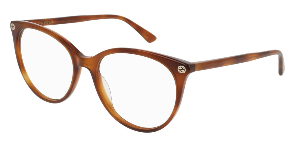 Gucci® GG0093O GUC GG0093O 003 53 - Havana Eyeglasses
