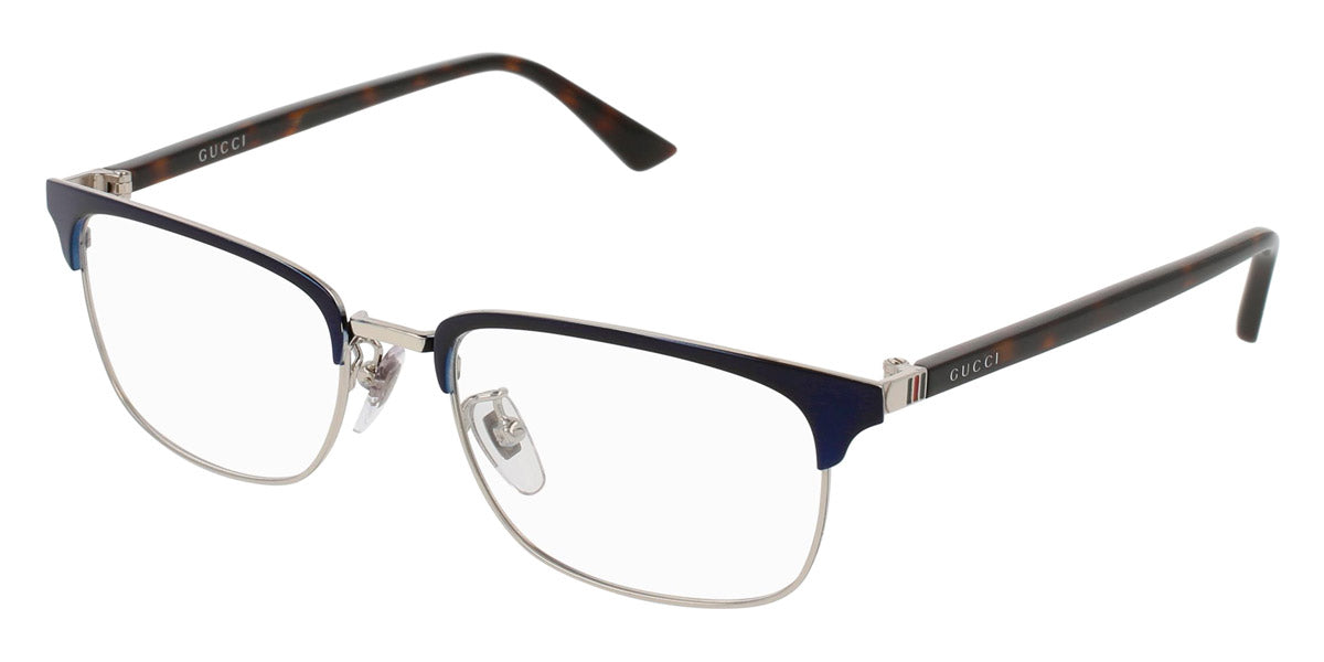 Gucci® GG0131O GUC GG0131O 003 53 - Blue/Havana Eyeglasses