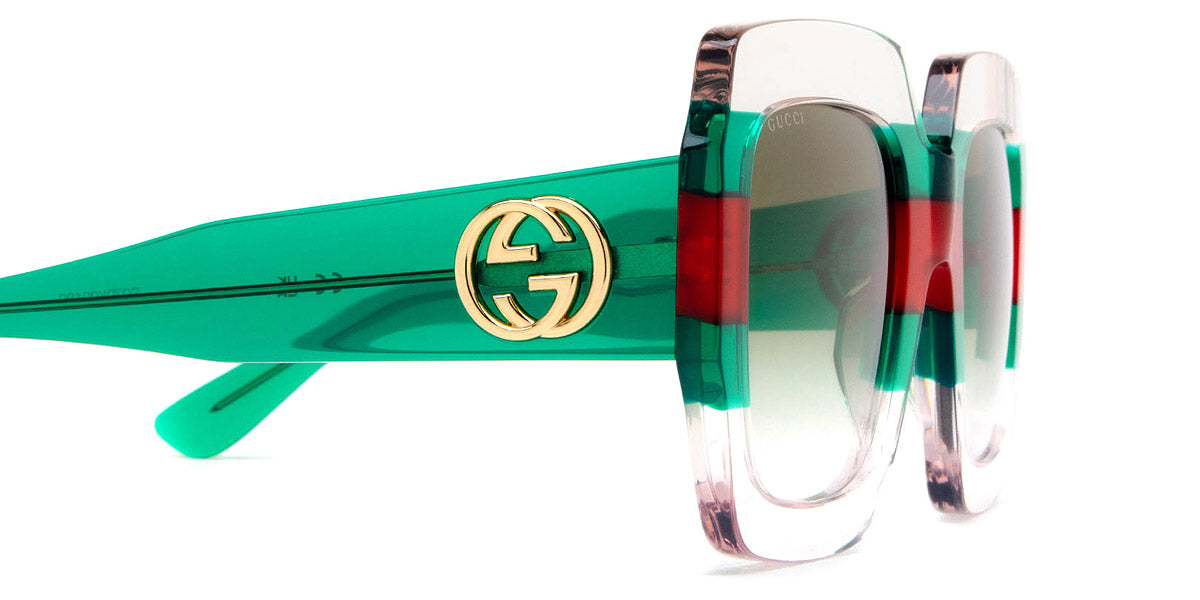 Gucci® GG0178S GUC GG0178S 001 54 - Multicolor/Green Sunglasses