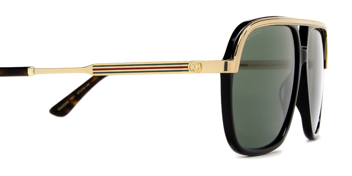 Gucci® GG0200S GUC GG0200S 001 57 - Black/Gold Sunglasses