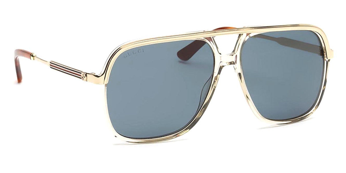Gucci® GG0200S GUC GG0200S 004 57 - Brown/Gold Sunglasses