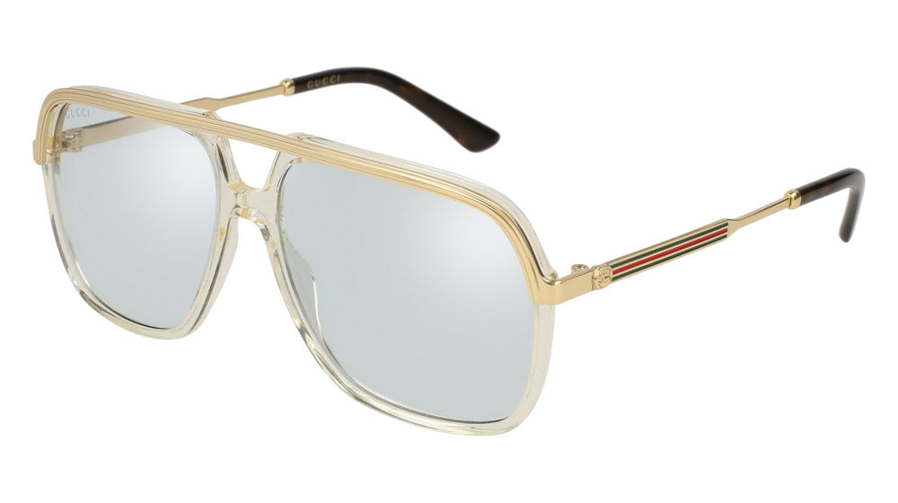 Gucci® GG0200S GUC GG0200S 005 57 - Yellow/Gold Sunglasses
