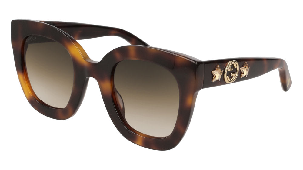 Gucci® GG0208S GUC GG0208S 003 49 - Havana Sunglasses