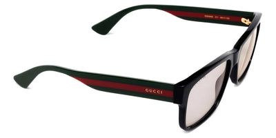 Gucci® GG0340S GUC GG0340S 011 58 - Black/Green Sunglasses