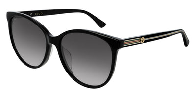 Gucci® GG0377SKN GUC GG0377SKN 001 57 - Black Sunglasses