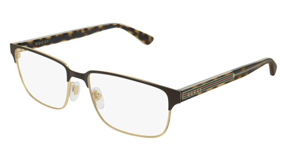 Gucci® GG0383O GUC GG0383O 005 58 - Brown/Havana Eyeglasses