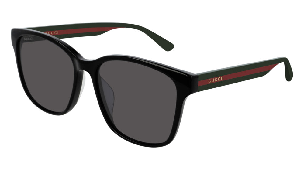 Gucci® GG0417SK GUC GG0417SK 001 56 - Black/Multicolor Sunglasses