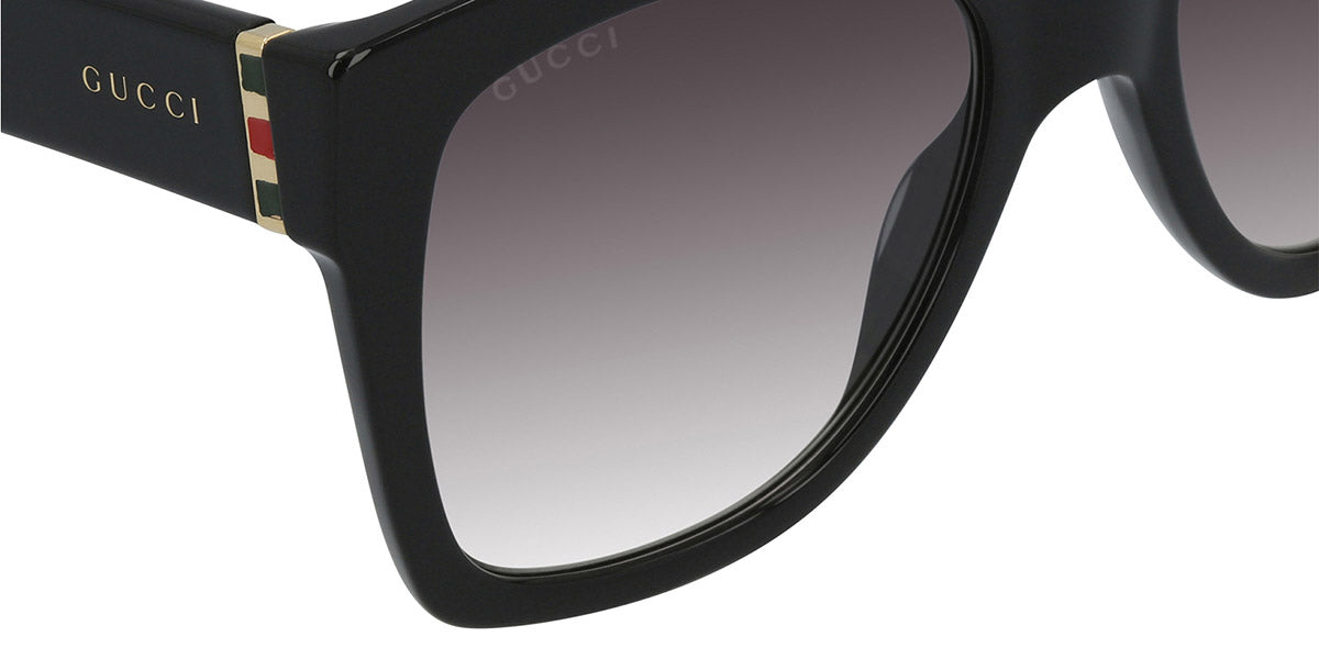 Gucci® GG0459S GUC GG0459S 001 54 - Black/Gold Sunglasses