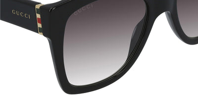 Gucci® GG0459S GUC GG0459S 001 54 - Black/Gold Sunglasses