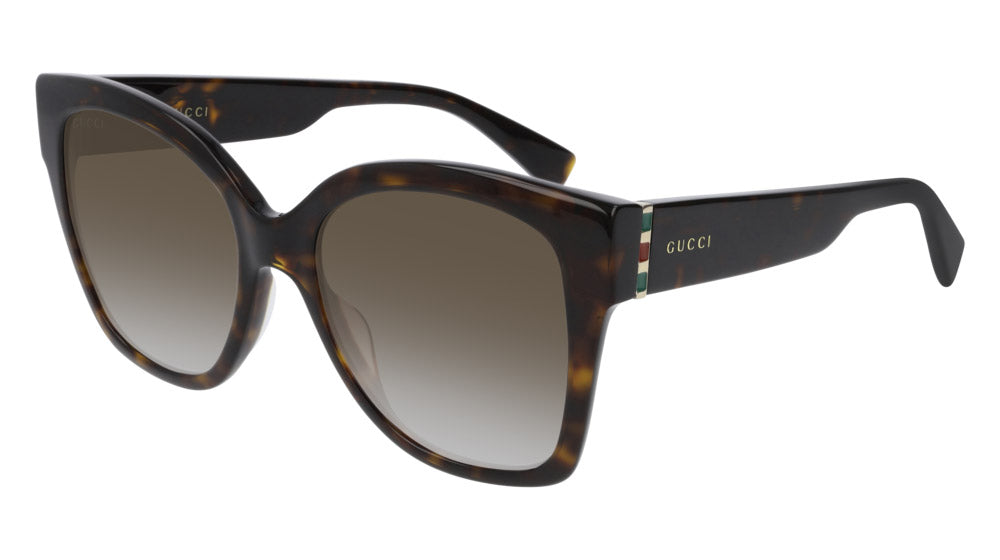Gucci® GG0459S GUC GG0459S 002 54 - Havana/Gold Sunglasses