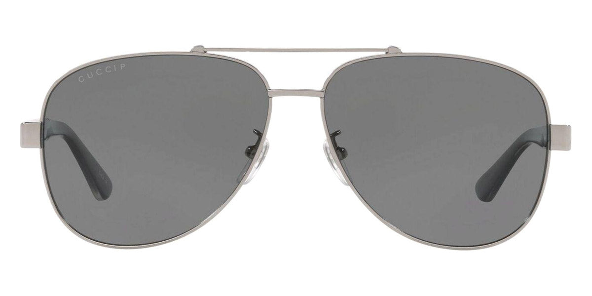 Gucci® GG0528S GUC GG0528S 007 63 - Gunmetal/Crystal Sunglasses