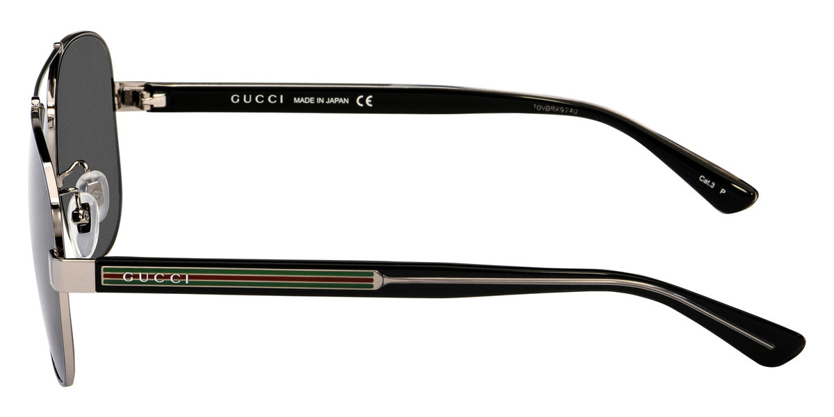 Gucci® GG0528S GUC GG0528S 007 63 - Gunmetal/Crystal Sunglasses