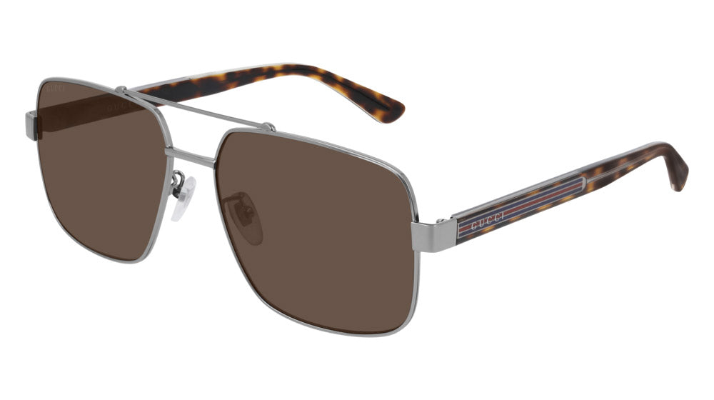 Gucci® GG0529S GUC GG0529S 002 60 - Gunmetal/Crystal Sunglasses