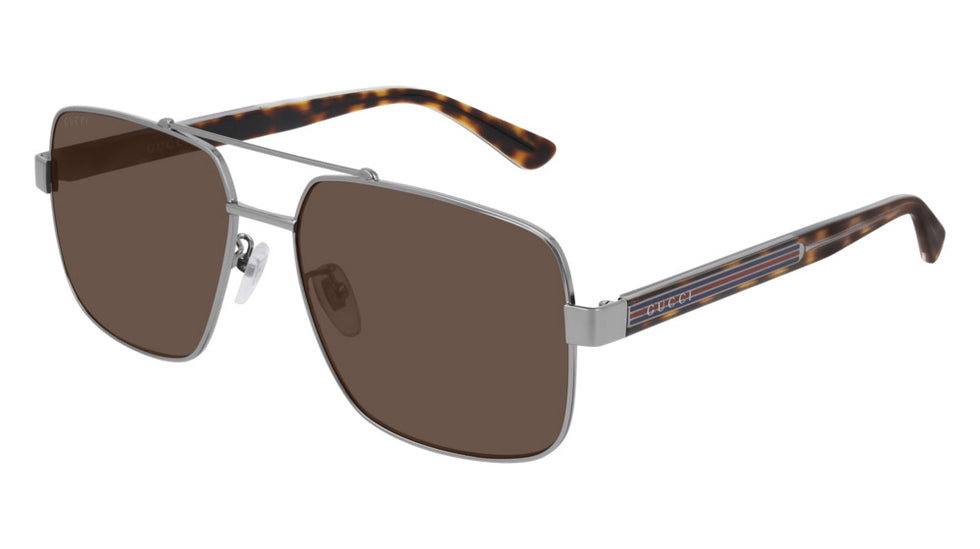 Gucci® GG0529S GUC GG0529S 002 60 - Gunmetal/Crystal Sunglasses