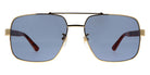 Gucci® GG0529S GUC GG0529S 004 60 - Crystal/Gold Sunglasses