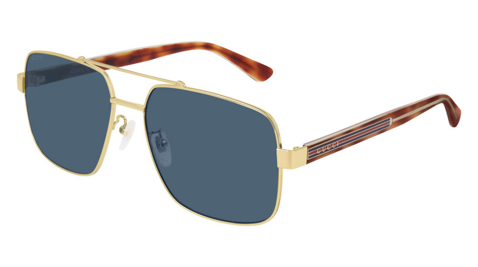 Gucci® GG0529S GUC GG0529S 004 60 - Crystal/Gold Sunglasses