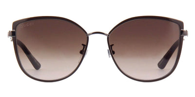 Gucci® GG0589SK GUC GG0589SK 002 57 - Brown/Gunmetal Sunglasses