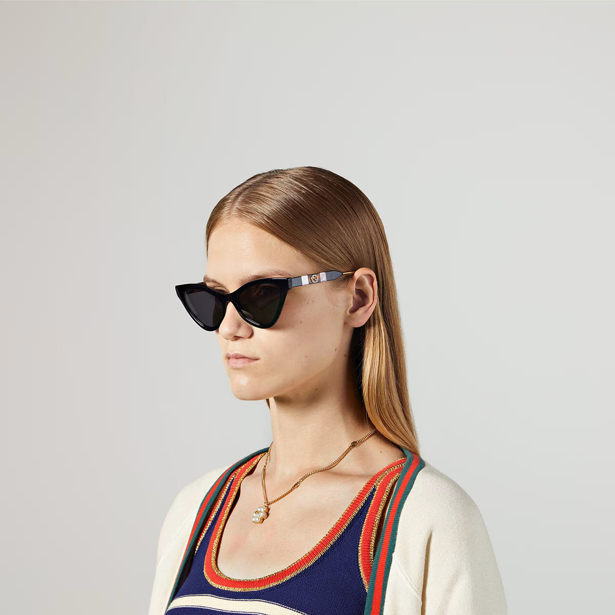 Gucci® GG0597S GUC GG0597S 001 55 - Black Sunglasses
