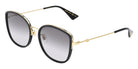 Gucci® GG0606SK GUC GG0606SK 001 56 - Black/Gold Sunglasses