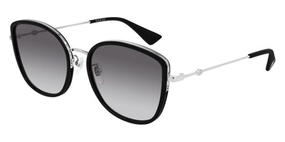 Gucci® GG0606SK GUC GG0606SK 002 56 - Black/Silver Sunglasses