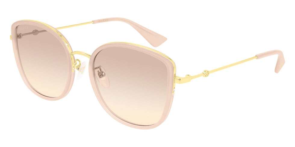 Gucci® GG0606SK GUC GG0606SK 004 56 - Nude/Gold Sunglasses