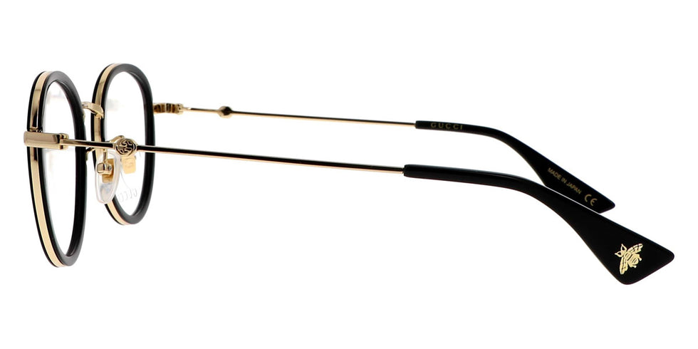 Gucci® GG0608OK GUC GG0608OK 001 49 - Black/Gold Eyeglasses