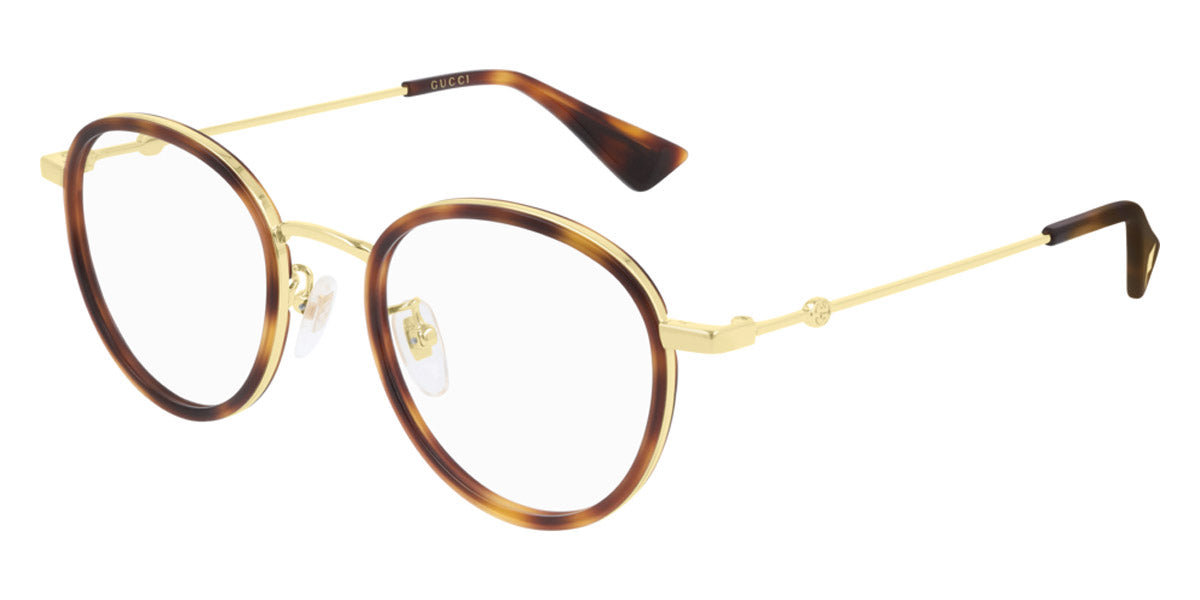 GUCCI　グッチ　度入りメガネ　GG0608OK 004　べっ甲柄 Gucci® GG0608OK Round Eyeglasses - EuroOptica – EuroOptica™
