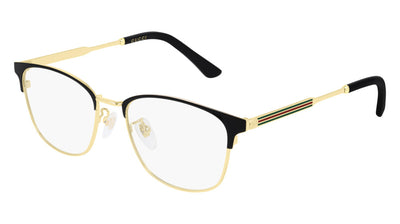 Gucci® GG0609OK GUC GG0609OK 001 52 - Black/Gold Eyeglasses