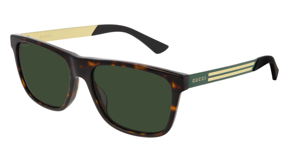 Gucci® GG0687S GUC GG0687S 003 57 - Green/Havana Sunglasses