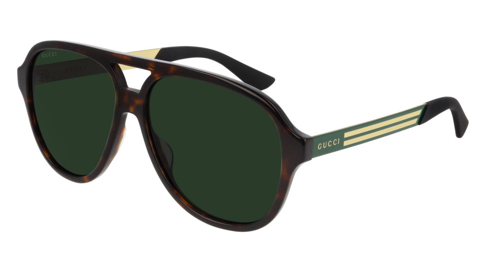 Gucci® GG0688S GUC GG0688S 003 59 - Green/Havana Sunglasses