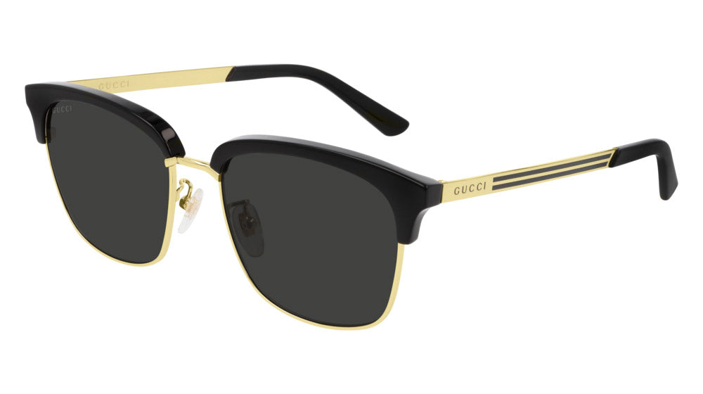 Gucci® GG0697S GUC GG0697S 001 55 - Black/Gold Sunglasses
