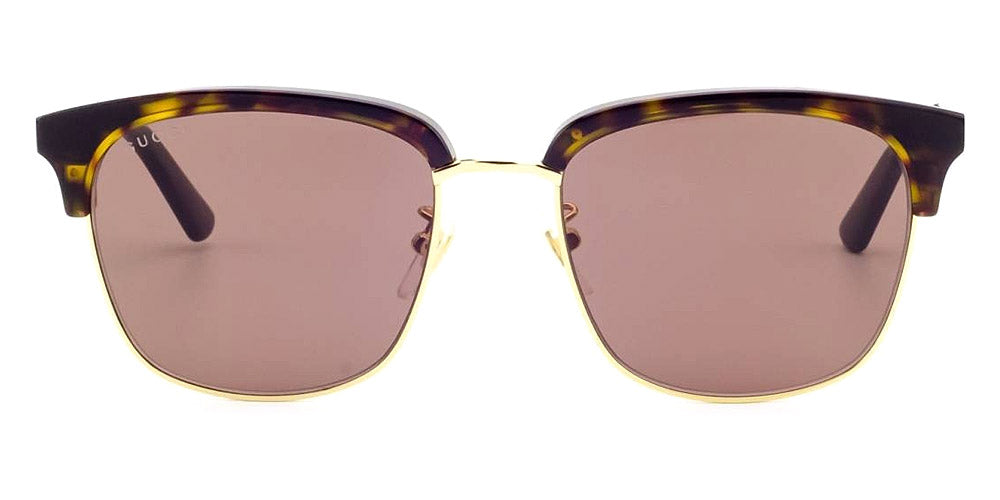 Gucci® GG0697S GUC GG0697S 002 55 - Gold/Havana Sunglasses