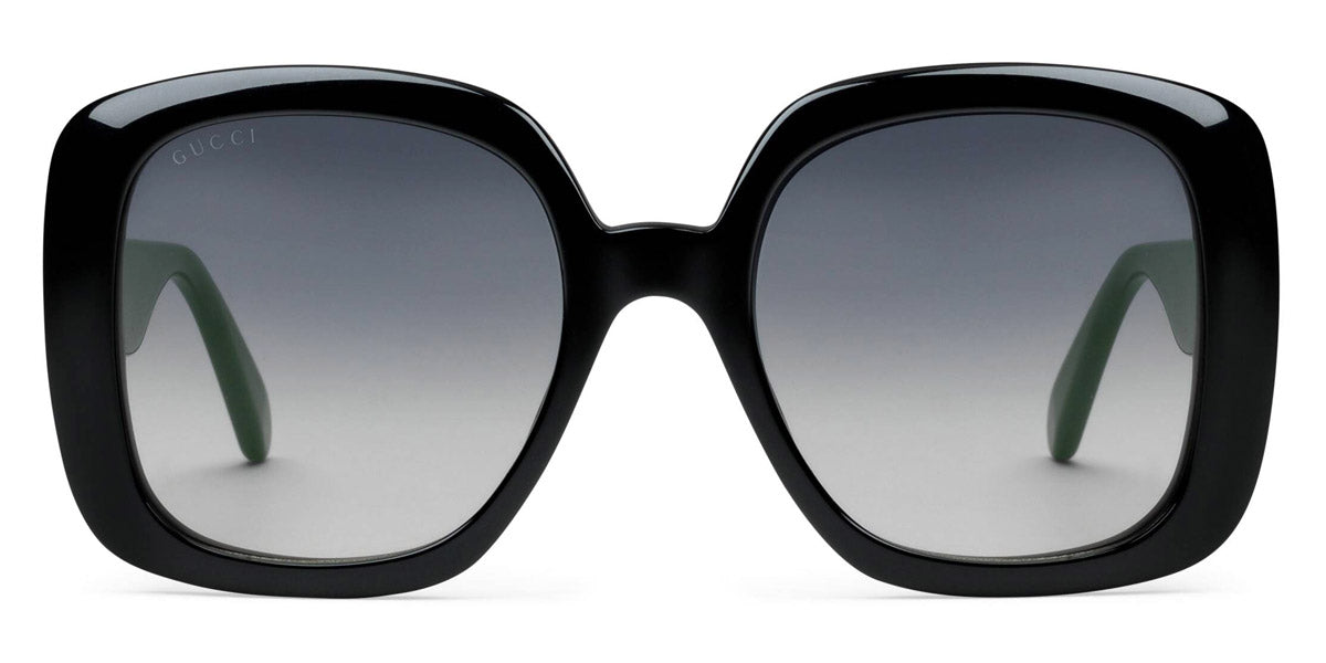 Gucci® GG0713S GUC GG0713S 006 55 - Black/Green Sunglasses
