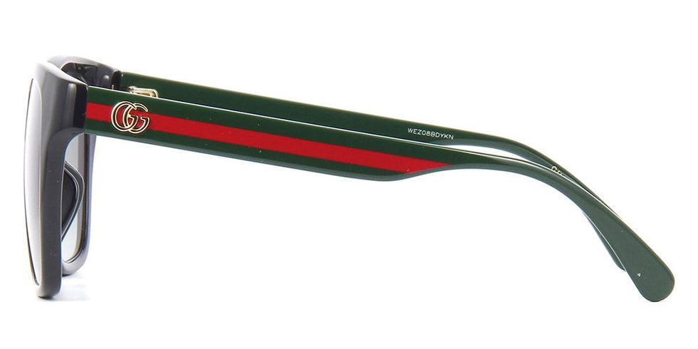 Gucci® GG0715SA GUC GG0715SA 001 53 - Black/Green Sunglasses