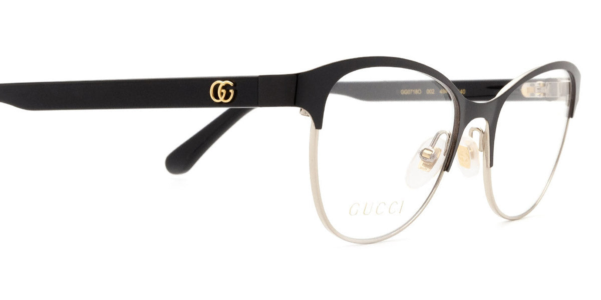 Gucci® GG0718O GUC GG0718O 002 49 - Black Eyeglasses