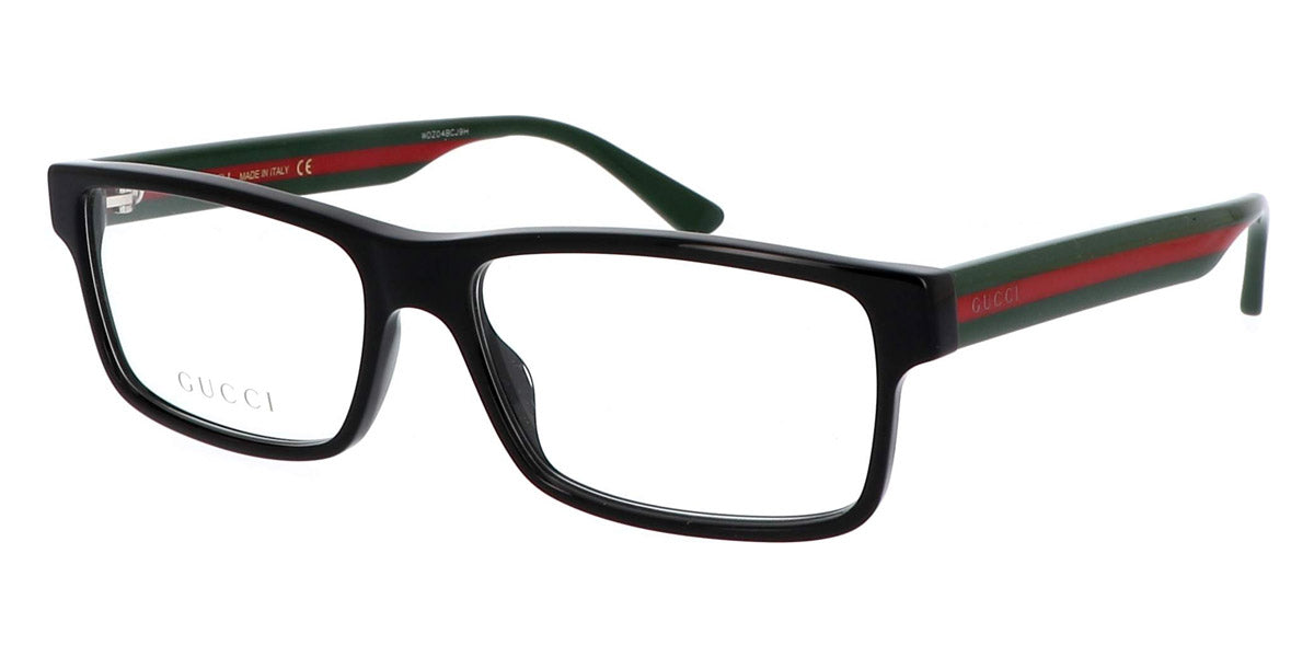 Gucci® GG0752O GUC GG0752O 001 56 - Black/Green Eyeglasses