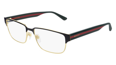 Gucci® GG0753O GUC GG0753O 001 58 - Gold/Green Eyeglasses