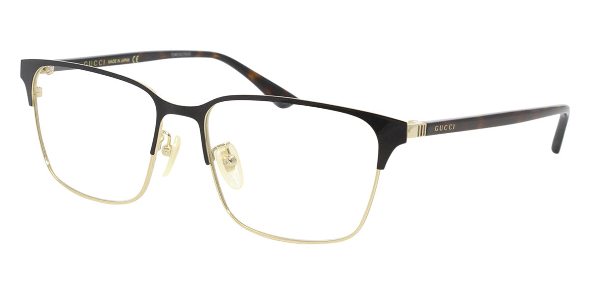 Gucci® GG0756OA GUC GG0756OA 002 56 - Gold/Havana Eyeglasses