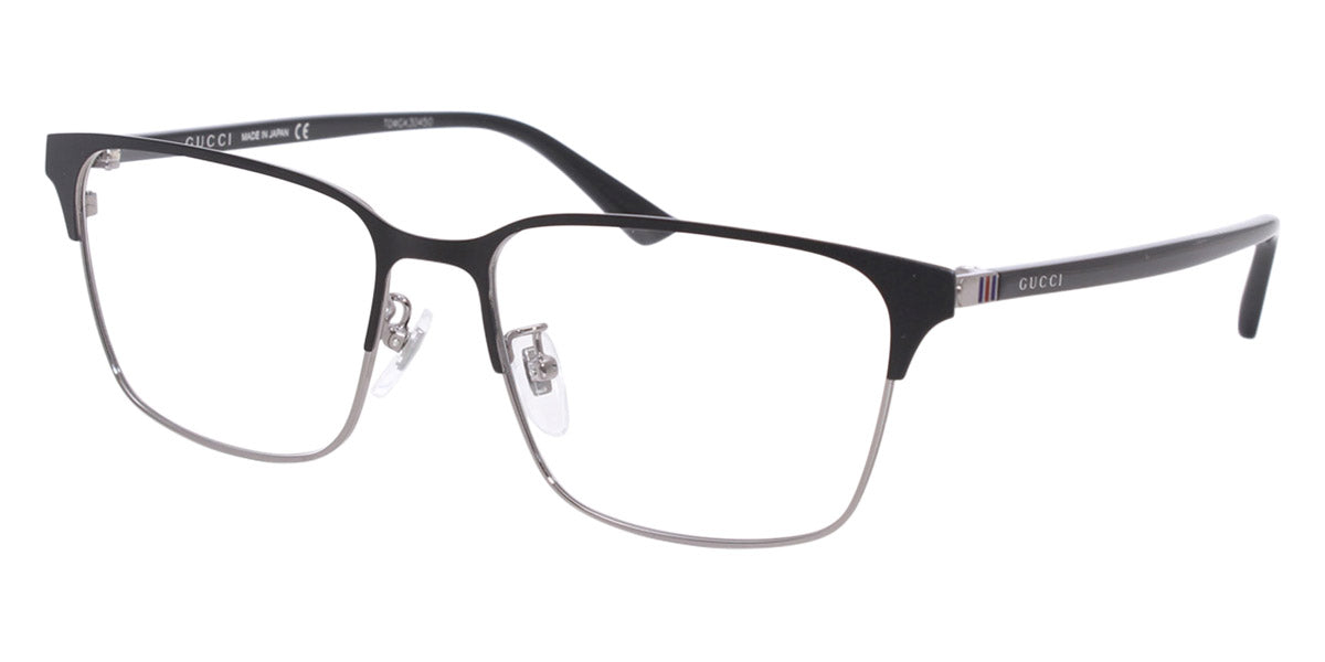 Gucci® GG0756OA GUC GG0756OA 003 56 - Gunmetal/Black Eyeglasses