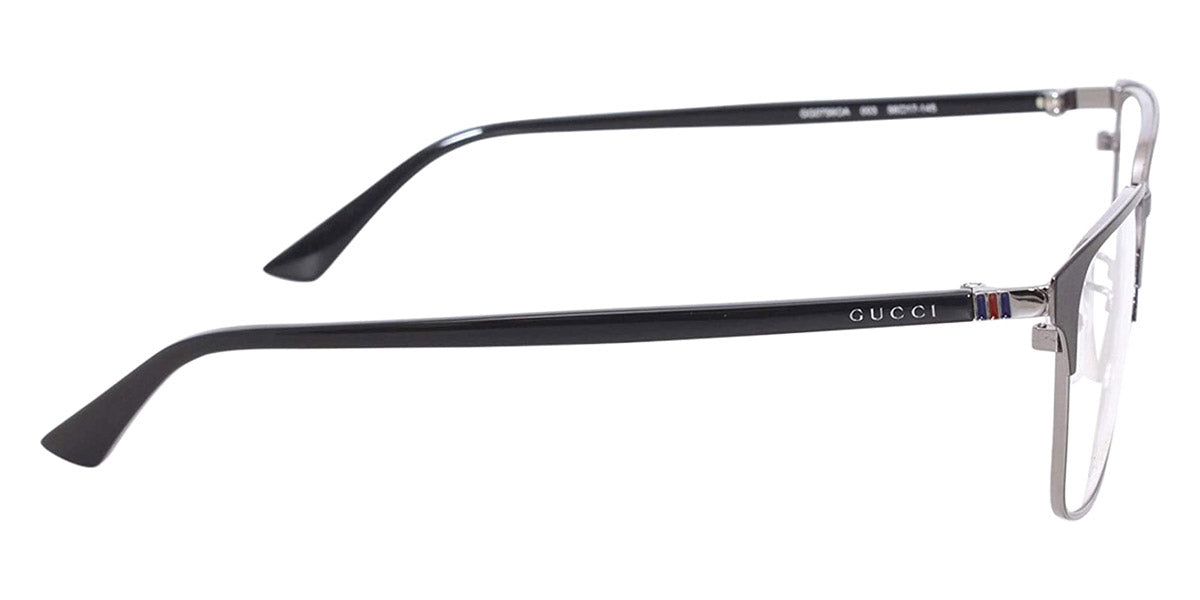 Gucci® GG0756OA GUC GG0756OA 003 56 - Gunmetal/Black Eyeglasses