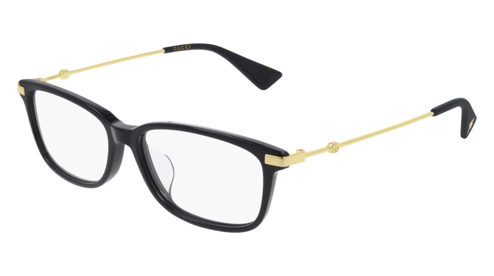 Gucci® GG0759OA GUC GG0759OA 001 54 - Black/Gold Eyeglasses