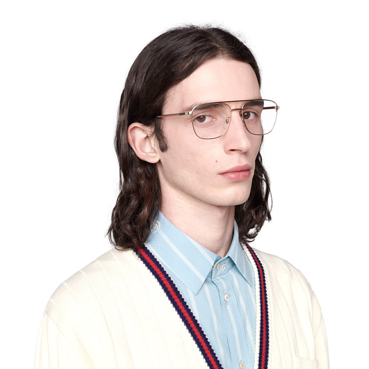 Gucci® GG0833O GUC GG0833O 002 55 - Gold Eyeglasses