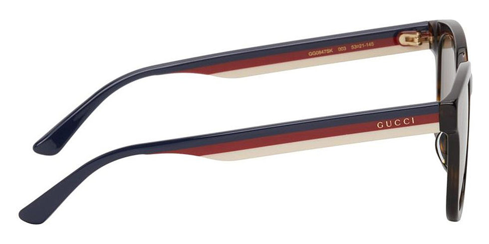 Gucci® GG0847SK GUC GG0847SK 002 53 - Black/Blue Sunglasses
