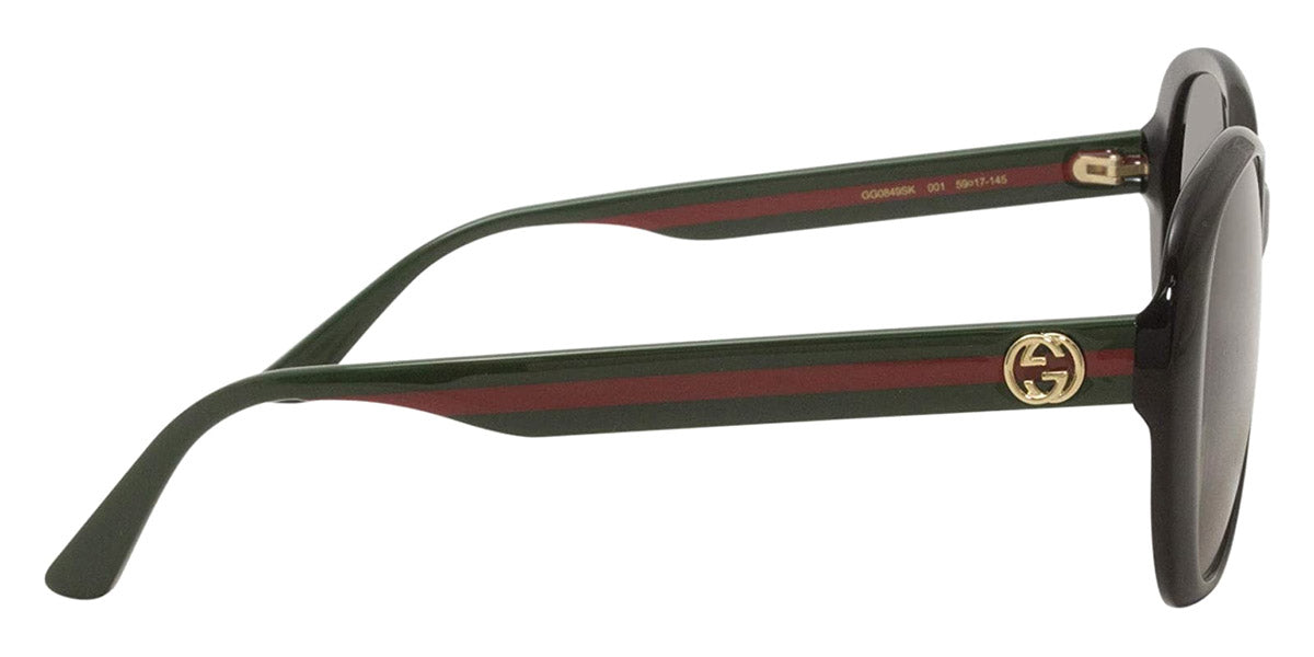 Gucci® GG0849SK GUC GG0849SK 001 59 - Black/Green Sunglasses