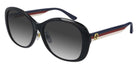 Gucci® GG0849SK GUC GG0849SK 002 59 - Black/Blue Sunglasses