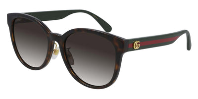 Gucci® GG0854SK GUC GG0854SK 003 56 - Havana/Green Sunglasses